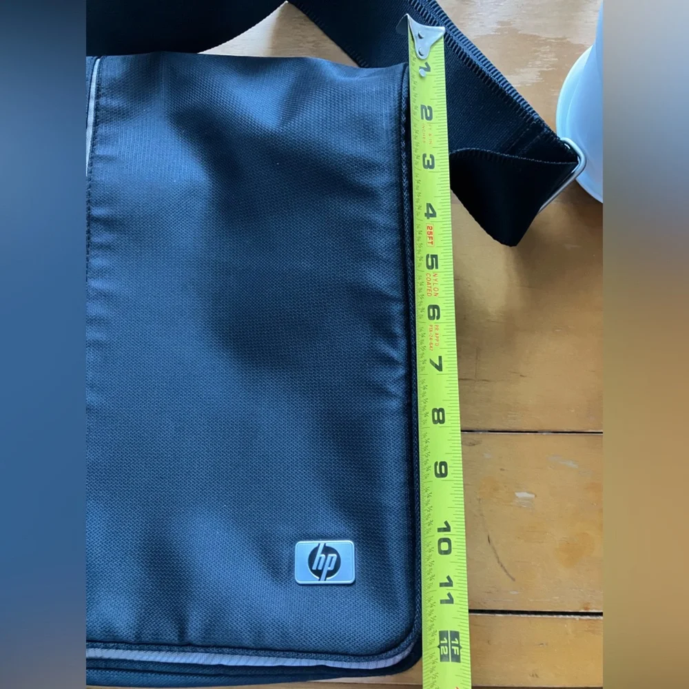 HP Black Messenger Bag with Logo